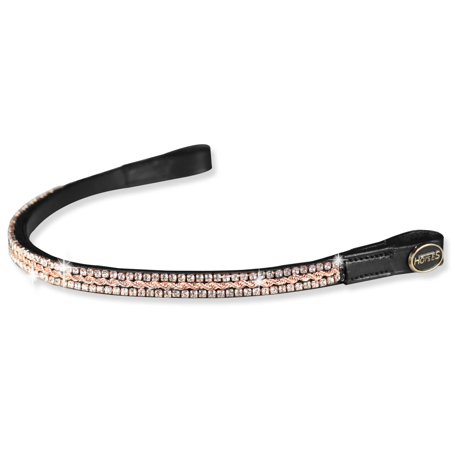 Horses Frontalino Crystal Rosegold, Realizzato con Materiali di Alta qualità, Resistente, Ergonomico e Sicuro