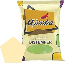 MAGIC PAINTS Ajooba Synthetic Distemper Paint Smooth Matte Finish Applied on Interior Cement Plasters, Ceilings, Asbestos Sheets, Concrete as a Top Coat Finish PALE CREAM 5KG