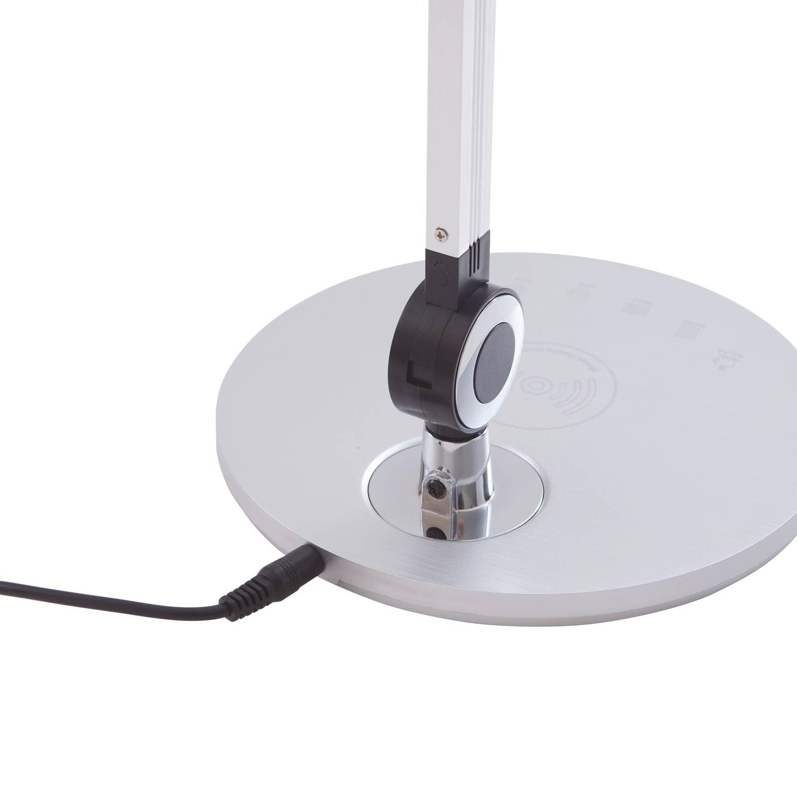 Lindby LED Tischlampe 'Nyxaris' (Touchdimmer) dimmbar (Modern) in Alu u.a. für Arbeitszimmer & Büro (1 flammig,) - Tischleuchte, Schreibtischlampe, Nachttischlampe, Touch Lampe