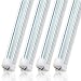 4FT LED Shop Light Tube Fixture, T8, 30W 3000lm 6500K, Integrated Led Tubes, Double Side V Shape, Tube Light, No Ballast, Super Bright White, Bulbs for Garage, Warehouse, Plug and Play (Pack of 4)