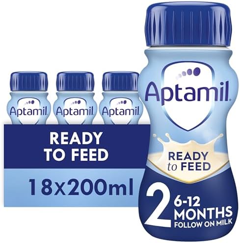 Aptamil 2 Follow on Liquid Formula, Ready to Feed, 6-12 months, 18 x 200ml