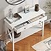 ChooChoo Oxford Console Table with 2 Drawers, Sofa Table Narrow for Entryway, White