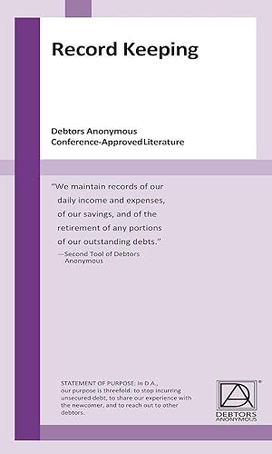 Record Keeping: Debtors Anonymous Conference-Approved Literature