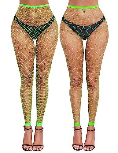 Image of Avidlove Fishnet Stockings for Women Footless High Waist Fishnets Tight | Thigh High Stockings, Open Toe, High Stretch, Comfortable, Gothic Costume, Rave Outfits, for Cosplay, Halloween