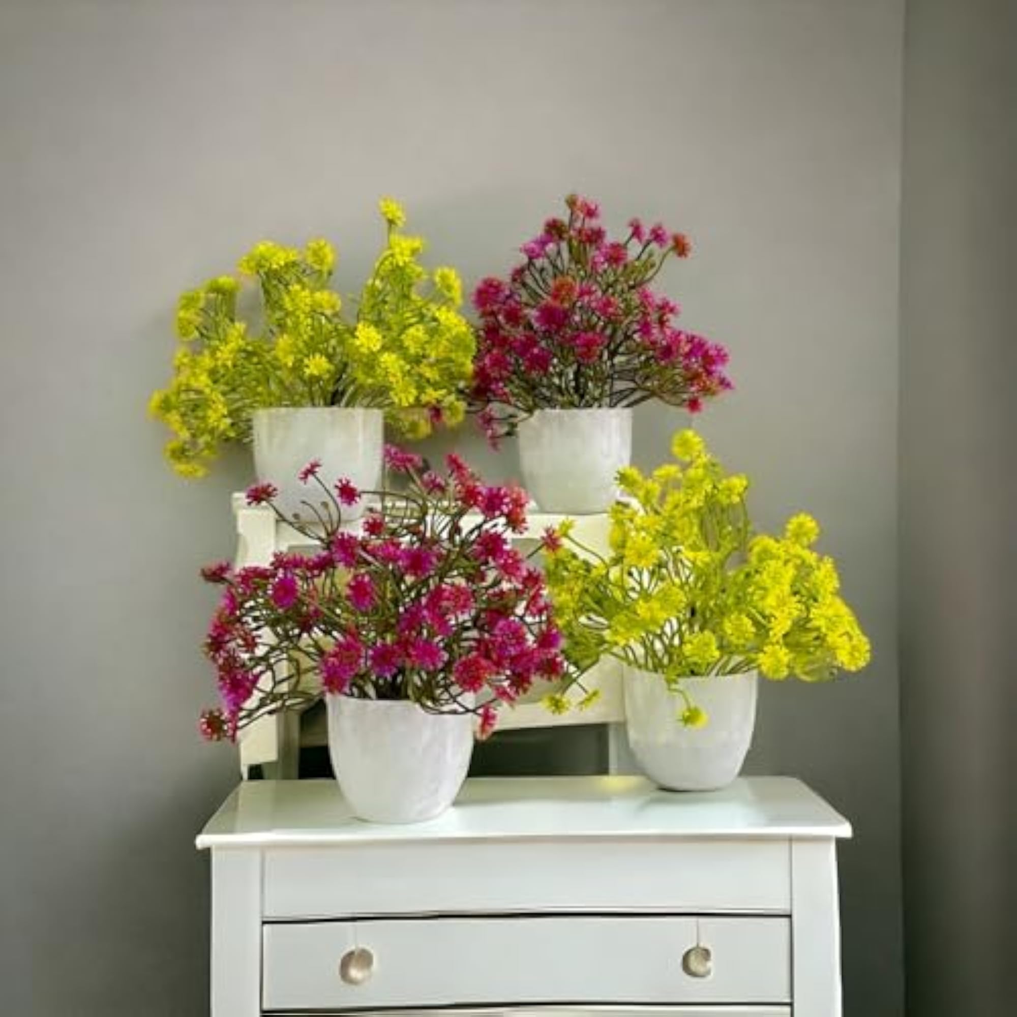 Realistic Artificial Hanging Plants in Pot for Indoor Outdoor Decor