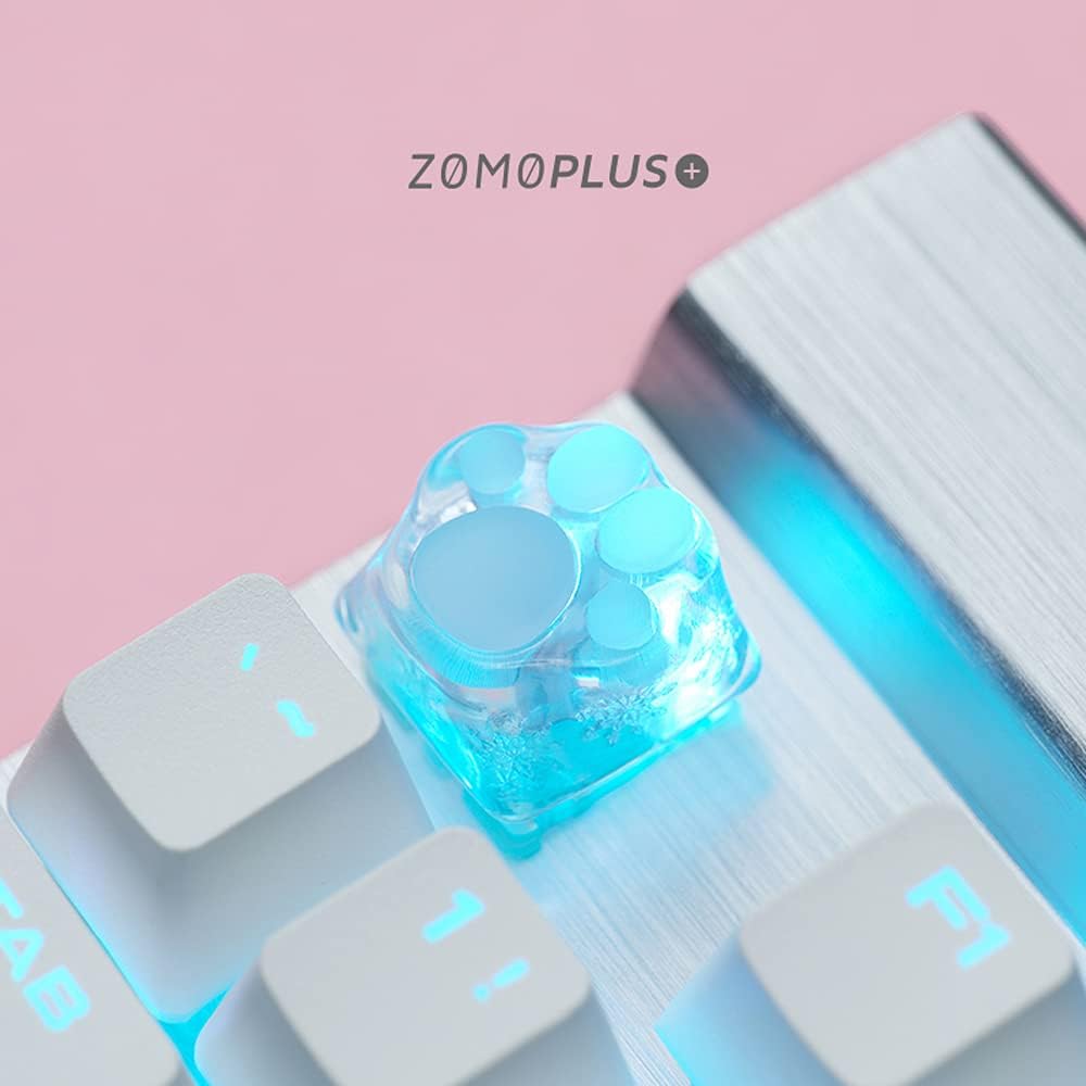 ZOMO Special Edition 3D Printing Gaming Cat Keycaps Cherry MX keycaps Cats paw ShapeTiffany Blue image 4
