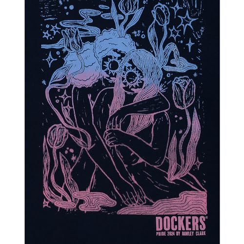 Dockers Unisex Regular Fit Long Sleeve Pride Sweatshirt, (New) Rawley Clark-Graphic Navy Blazer4