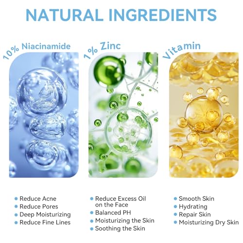 Niacinamide 10% + Zinc 1% Serum for Face – Oil Control, Acne, Pore Minimizer & Blemish Reduction – Lightweight, Non-Greasy Facial Serum, 30ml (1 Fl Oz) (1) - Image 6