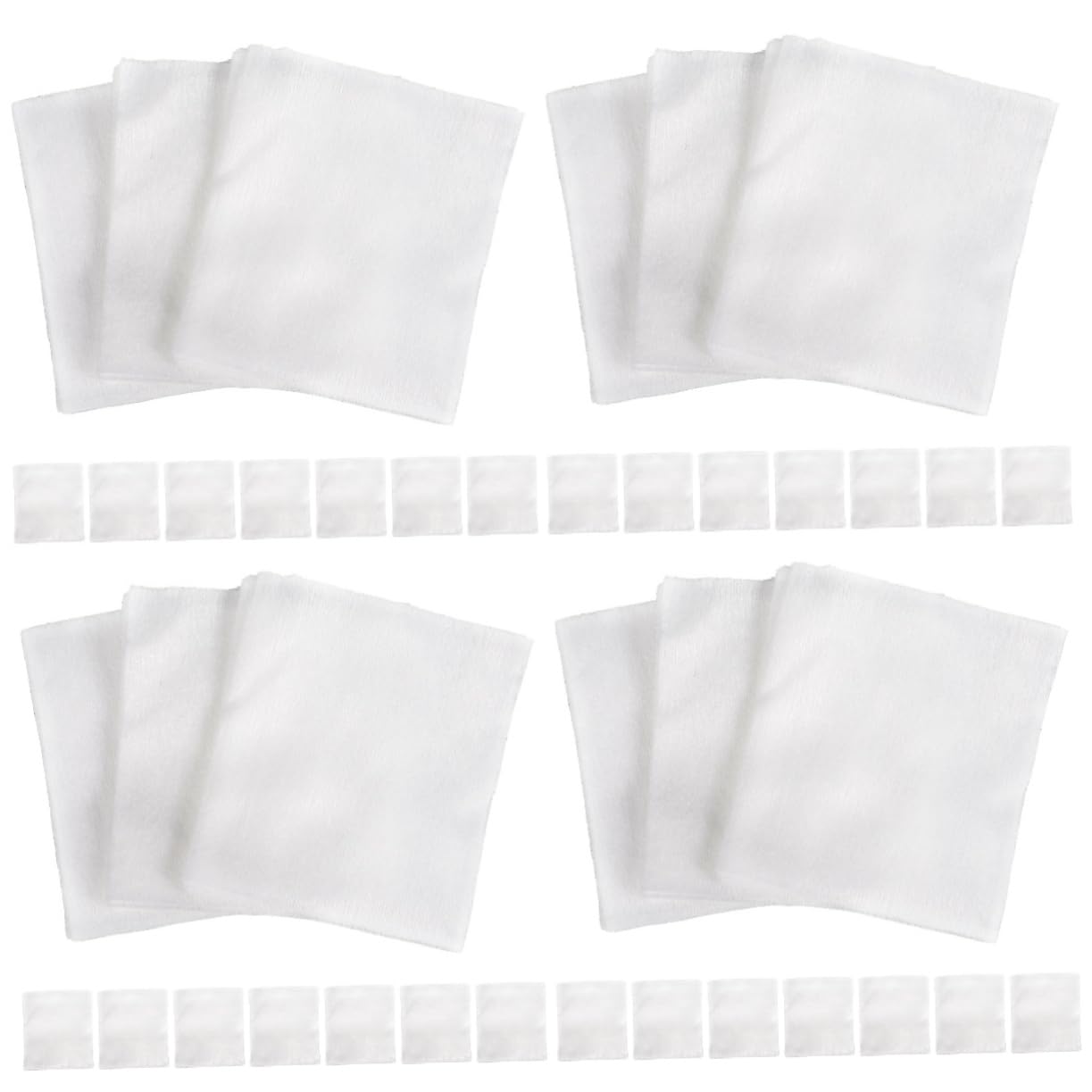 Didiseaon 4sets Facial Cleansing Pads Reusable Makeup Removal Pads Soft Cotton Gentle on Skin for Daily Skincare Routine 200pcs*4