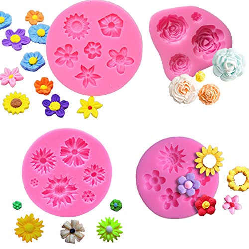 Firetreesilverflower Silicone Mould For Flower And Butterfly Candy - For Cake Decoration,Chocolate Fudge, Polymer Clay thumb #3