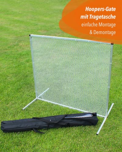 SPORTIKEL24 Hoopers-Gate – Aluminiumrahmen & Kunststoffnetz – 100 × 90 cm – VDH-konform – inkl. Tragetasche