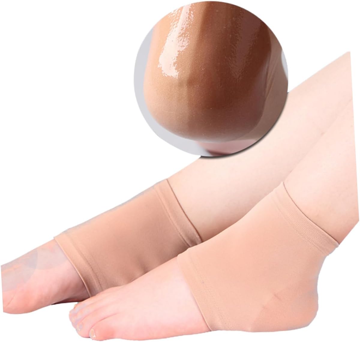 Moisturizing Spa Socks Callus Cushions for Women Gel Heel Socks for Dry Feet Treatment