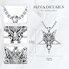 HARMONY BOLA Satanic Pentagram Necklace 925 Sterling Silver Wolf Pendant Satanic Jewelry Birthday Gifts for Men Husband #5