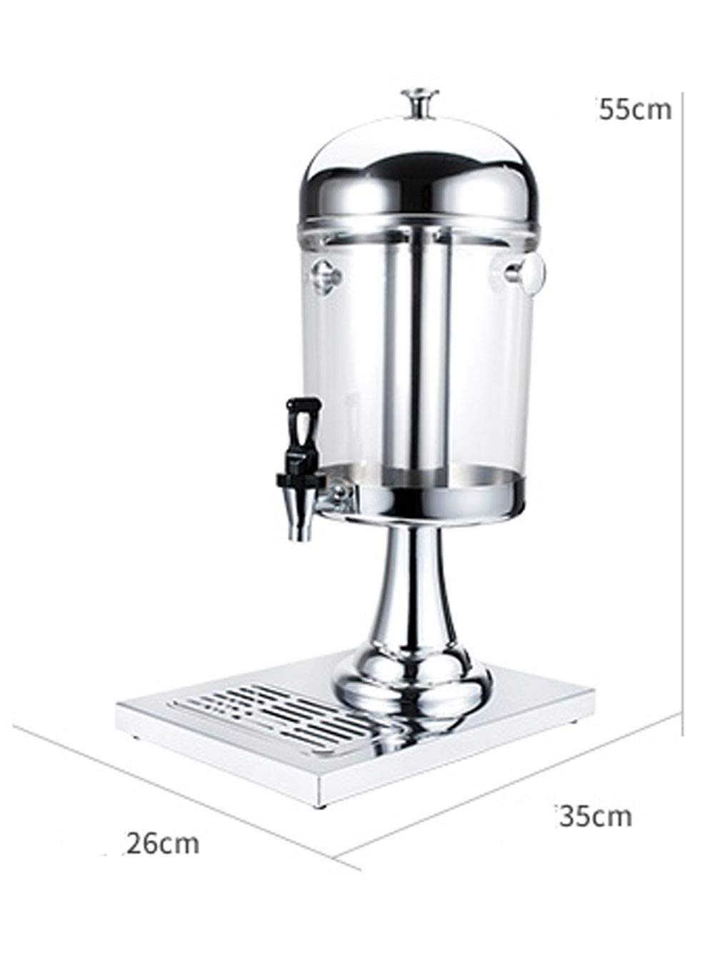 Dispensador de jugos, dispensador de bebidas, recipiente para servir bebidas frías, cócteles, ponche de agua refrigerada, refrescos de acero inoxidable, barra de desayuno buffet
