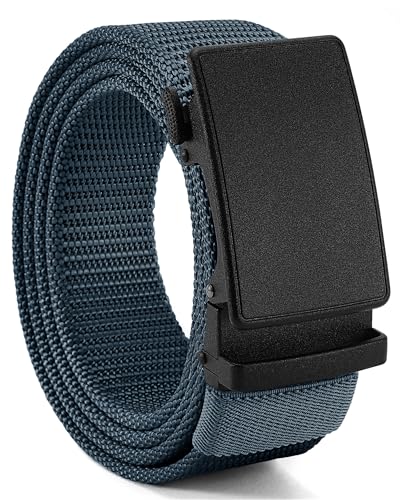 Image of CHAOREN 1.5 inch Nylon Ratchet Belts for Men - Adjustable Casual Work Belt with Slide Buckle - Trim to Fit