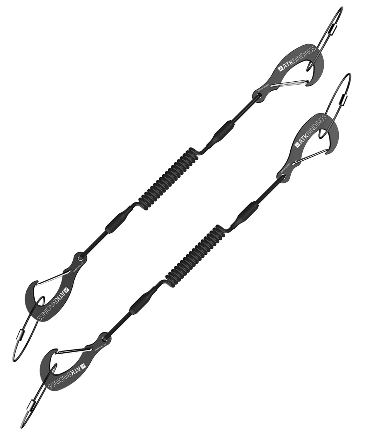 ATK Double Mousqueton en Kevlar Core Leash 23/24 - Ski - Noir - Fixation de Ski - Adults - Skiers (Hommes et Femmes) - Mixte