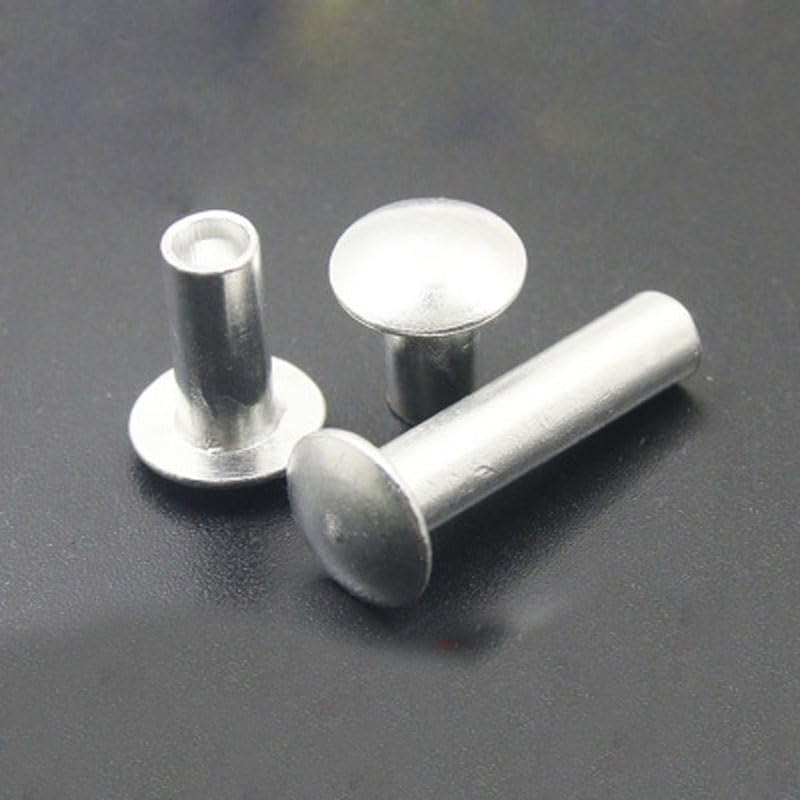 Generic M3 Truss Rivet GB873 Half Hollow Oblate Head Aluminum Rivets 4-22mm Length - (Number of Pcs: M3x12mm(60pcs))