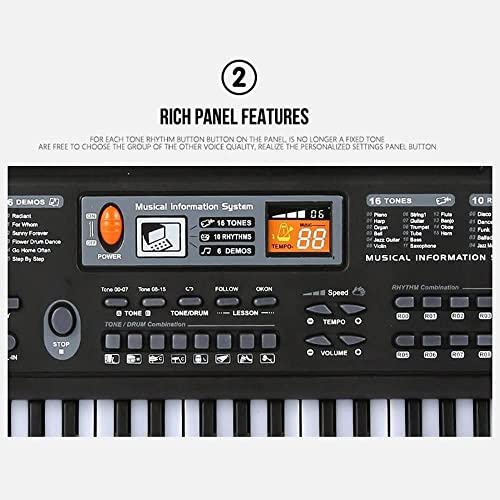 61 Keys Numérique Clavier électronique Electronic Piano Kids Cadeau Musical Instrument Musical Clavier Professional (Couleur: A) guanjun1975 - Les Beatles, Paul McCartney, John Lennon, RIngo Starr, George Harrison 61 Keys Numérique Clavier électronique Electronic Piano Kids Cadeau Musical Instrument Musical Clavier Professional (Couleur: A) guanjun1975 – Image 8