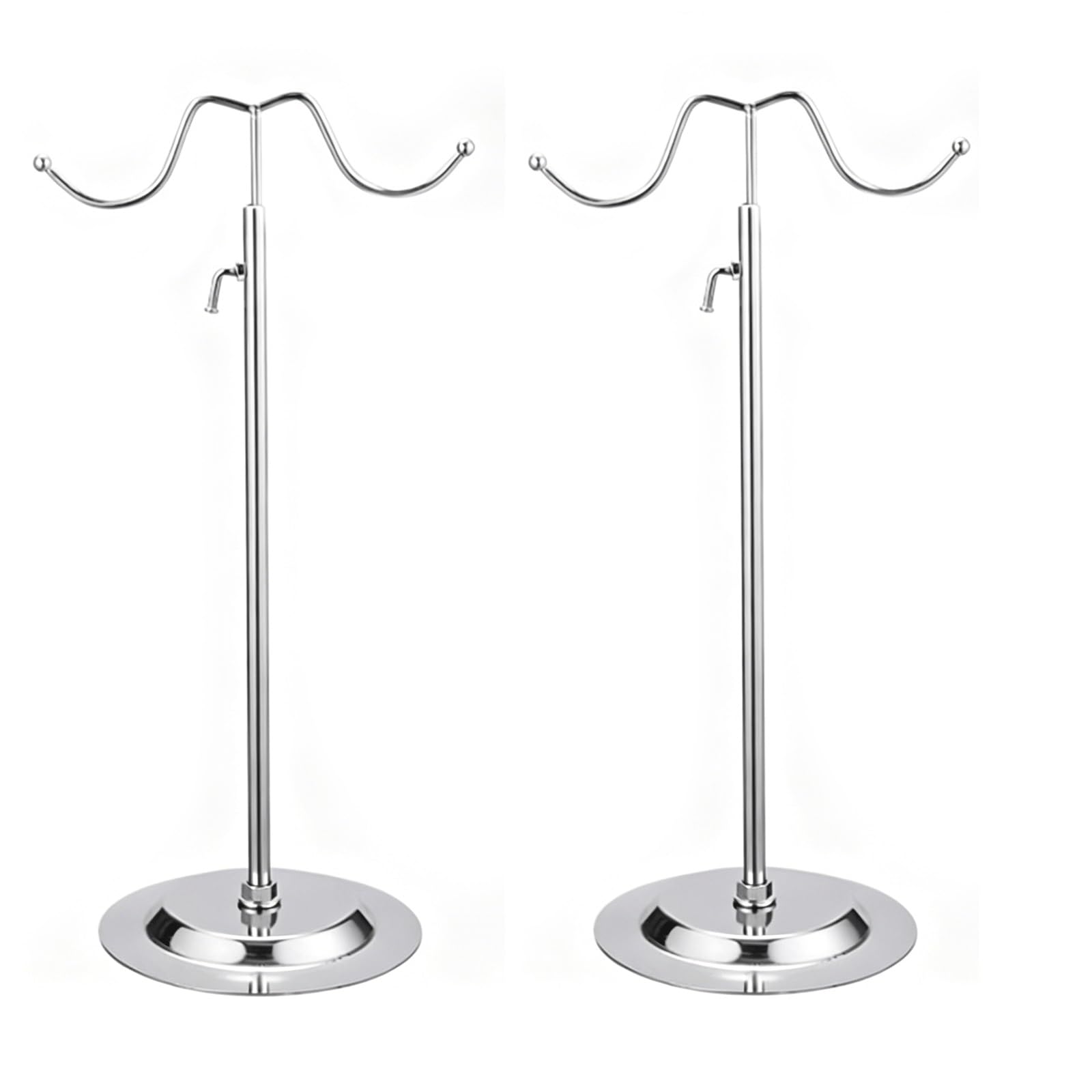 Support de chevalet de bijoux en acier inoxydable réglable argent 220mm