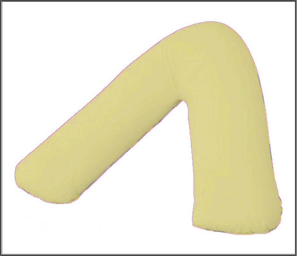 Amigozone Lemon 2 Pack V Shaped Pillow Cases Covers, Pregnancy Maternity Orthopedic Support Nursing Pillow Cases V Pillows Cover (Lemon)