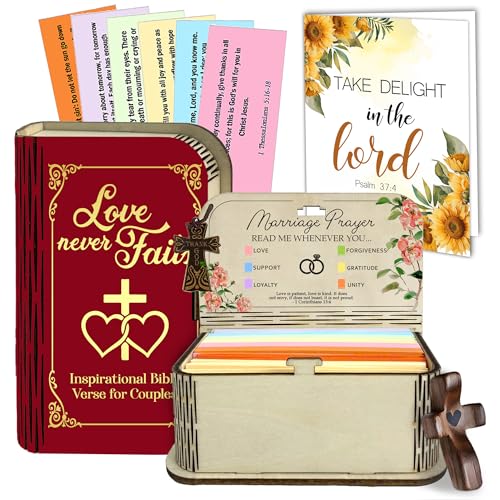 NETHOUSE Marriage Bible Verse Cards Box Set, Upgrade Color-Coded Bible