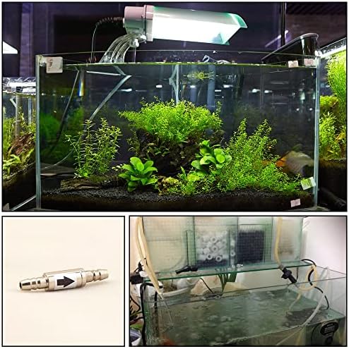 2 Pcs One Way Check Valves Stainless Steel Non Return Check Valves Aquarium Air Pump Check Valves for Aquarium Fish Tank