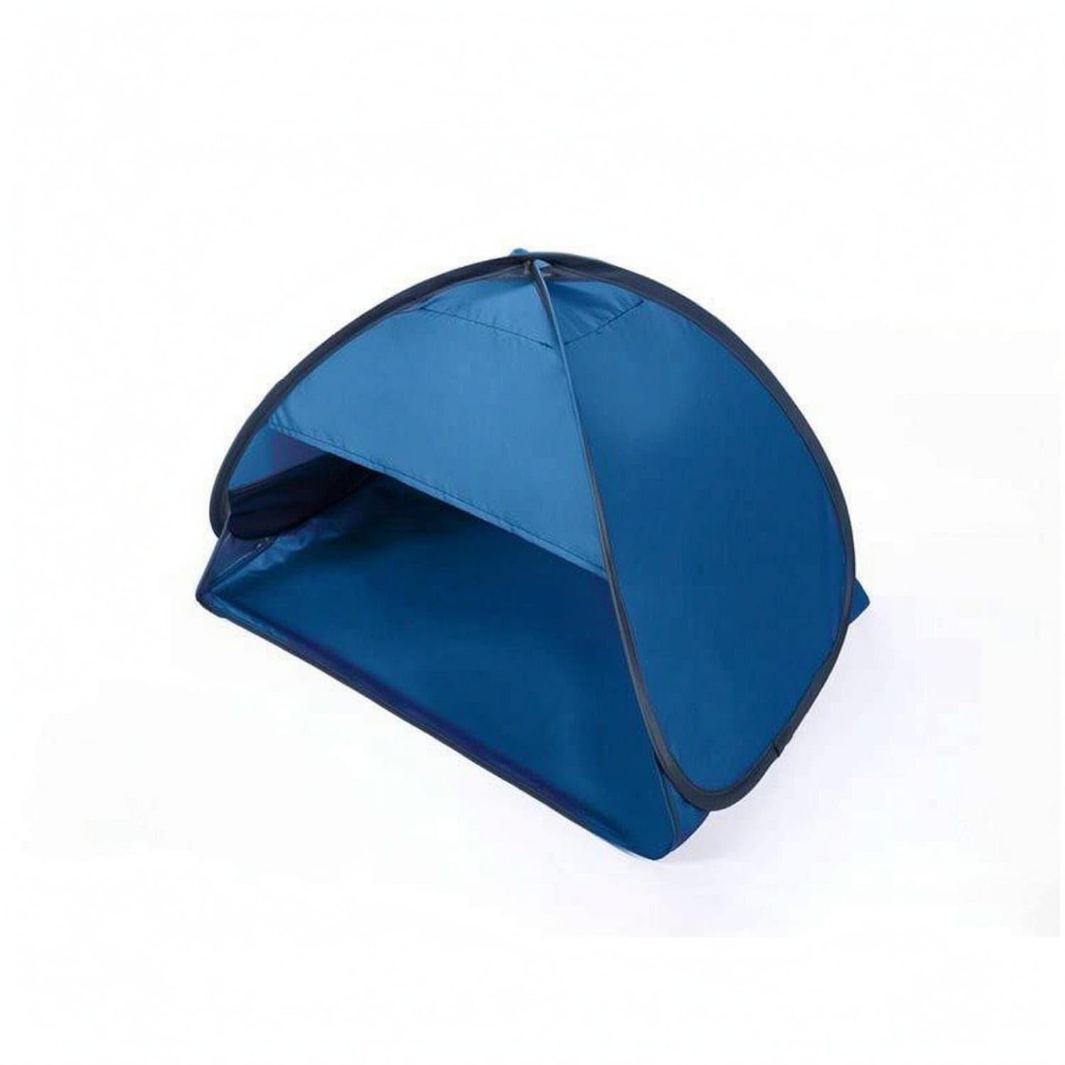 Silver-Coated Foldable Head Tent Shape-Retaining Steel Frame Dome Head Tent Black Edging Folding Shelter, Blue, L-image-21