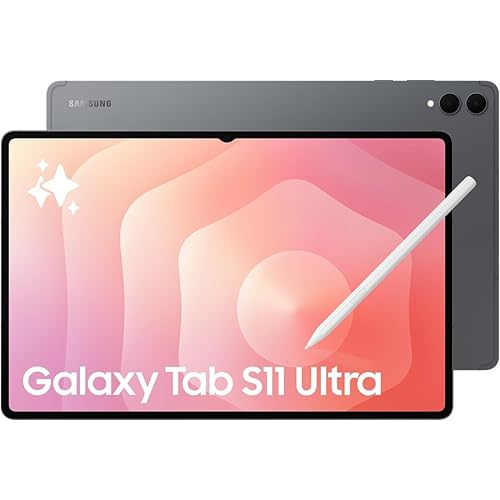 Samsung Galaxy Tab S11 Ultra Artificial Intelligence (AI) Tablet, WiFi, 12GB RAM, 512GB Storage, Gray, 14.6 Inch, 120Hz Display, Includes S Pen, IP68 (Renewed)