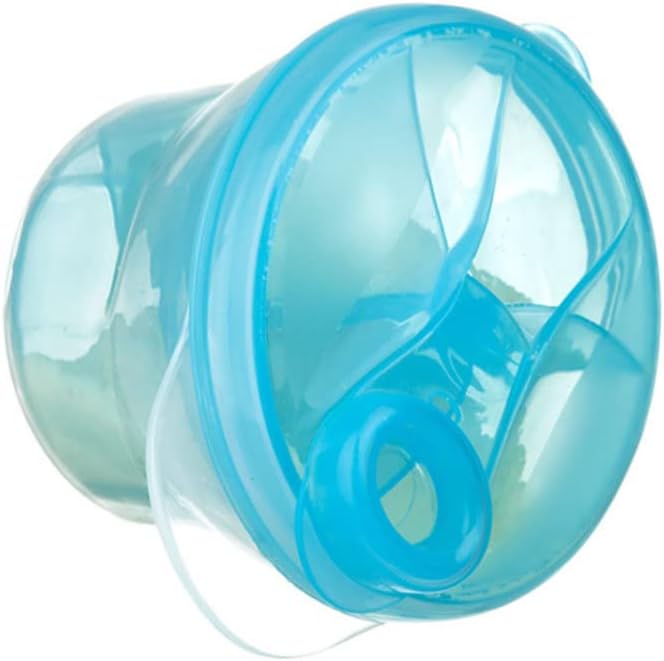 PláStico MultifuncióN Azul Taza De Leche En Polvo con 3 Ranuras Caja De Leche En Capas PequeñA Contenedores PequeñOs con Tapas Caja PequeñA Separada para Leche En Polvo