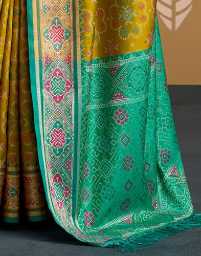 Image of MADHUHANSH Women's Cotton Linen Saree with Unstitched Blouse Piece and Floral Printed Pattern | Women Saree for Special Occasion | Stylish Modern Sarees