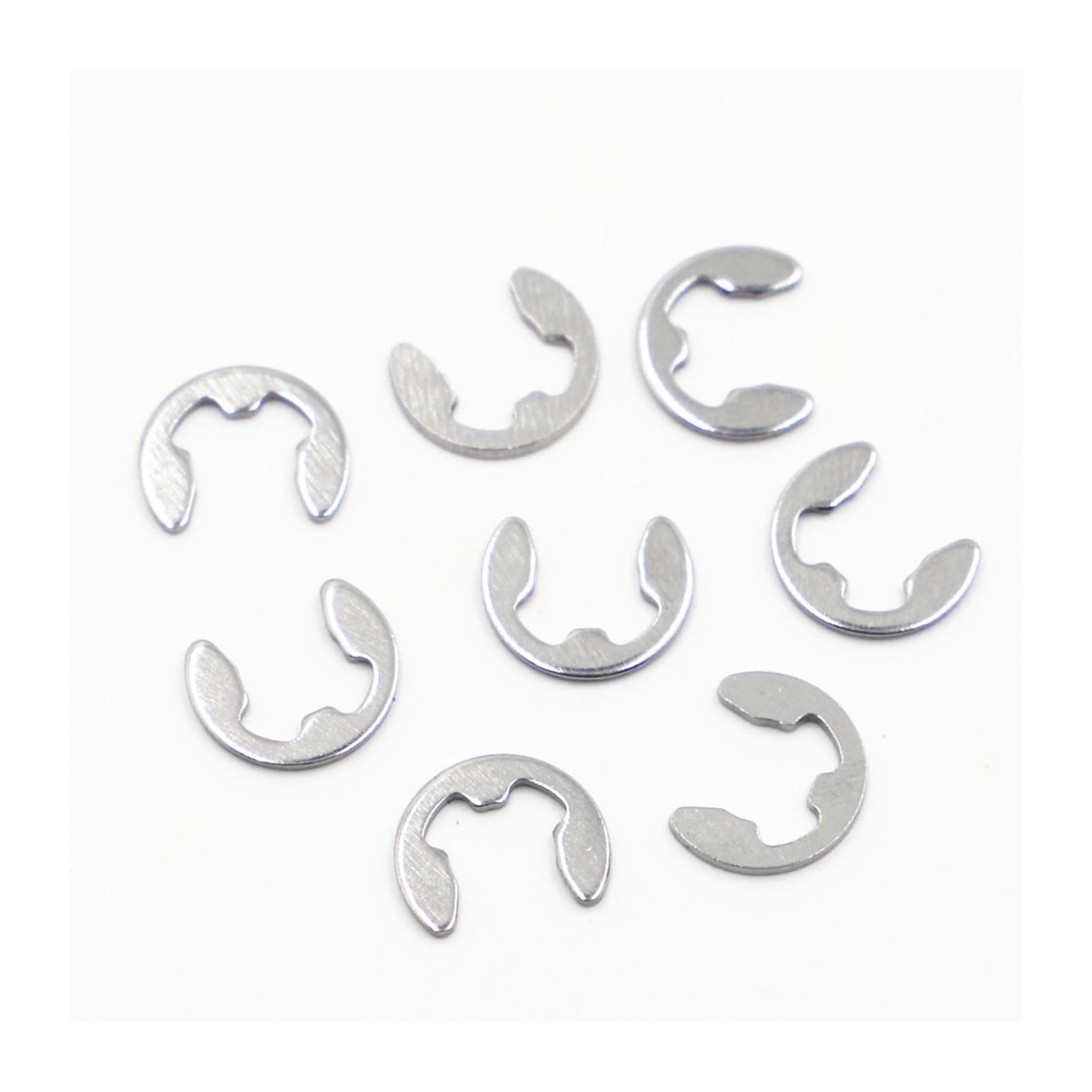Lksgjsnb One Color M1.2 M1.5 M2 M3 M3.5 M4 M5 M6 M7 M8 M9 M10 M12 304 Stainless Steel E Clip Circlip Retaining Ring Washer For Shaft Fastener(M3 50Pcs)