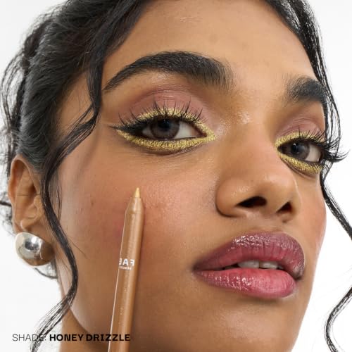 Image of FAE Beauty Eye-Deal Metallic Shimmery Antique Gold Kajal | Waterproof & Smudgeproof | Intense Gel Long Wear | With Moringa & Calendula | Dermatologically Tested | Built-in Sharpener & Brush | Shade - Honey Drizzle