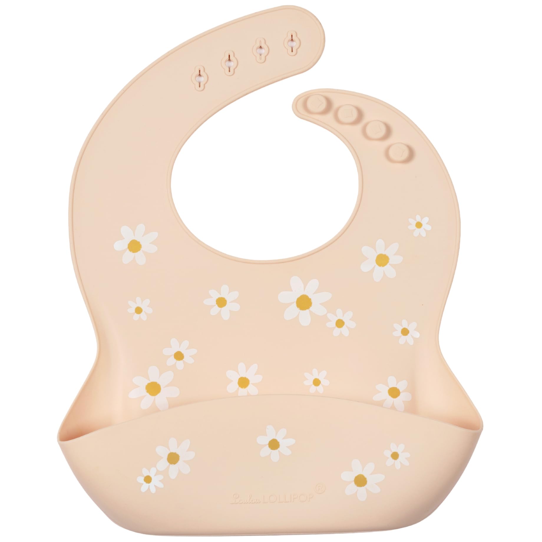 Loulou Lollipop Soft, Waterproof Silicone Feeding Bib for Babies and Toddlers