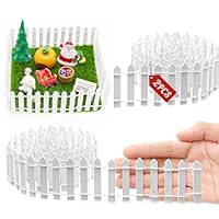 2stk Wichtel Zubehör Weihnachten, Wichteltür Zubehör Wichtel Zaun Holz Mini Holzzaun Miniatur Gartenzaun Miniatur Deko, Miniatur Staketenzaun Puppenhaus Zubehör Fee Garten Deko (90 cm x 5 cm)