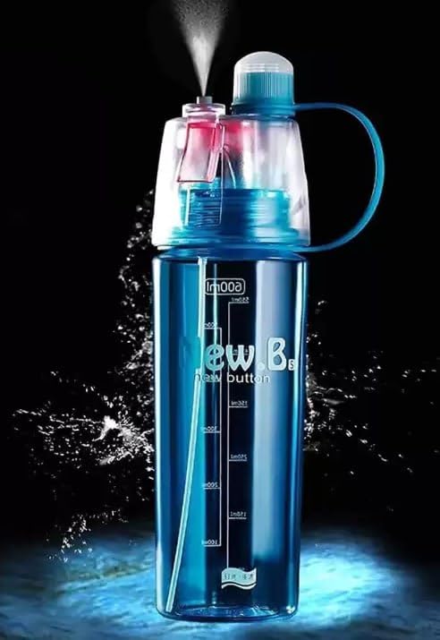 600ML Spray with Water Bottle – Adjustable Mist & Stream Trigger, Leak-Proof, Refillable Plastic Sprayer for Cleaning, Gardening, Plants, Hair, Household & Salon Use(Malti Color)-image-36