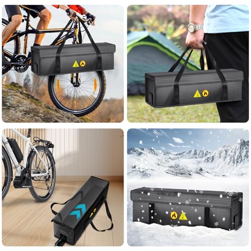 Bolsa de batería para ebike impermeable y protector antichoque de litio para transporte 8