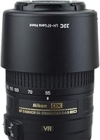 Vista 6 de Parasol reversible para lente de cámara HB-57 de repuesto para Nikon DX 2.165-11.811 in F4.5-5.6G ED VR zoom lente en D500 D7500 D7200 D7100 D7000