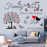 CASADECOR Family Wall Decor Stickers for Living Room - Inspirational Home Decal...
