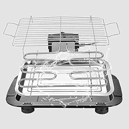 RTYUI Ble Elektrogrill, 1500 W Elektrischer Tischgrill Für Den Innenbereich, Rauchfrei, Haushalts-Multifunktions… – Bild 6