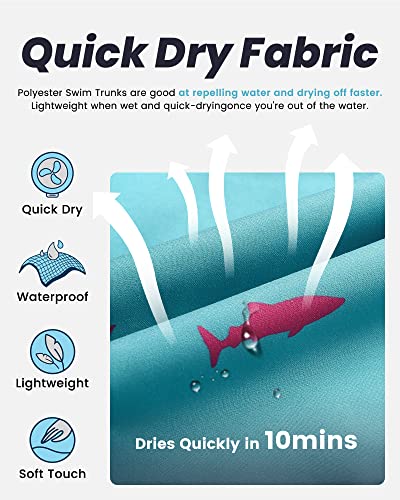 Image of maamgic Mens Swim Trunks Quick Dry Swim Shorts with Mesh Lining Funny Swimwear Bathing Suits 7inch