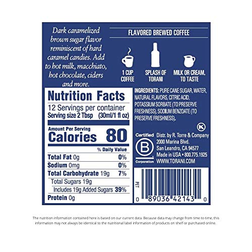 Image of Torani Classic Caramel Syrup 12.7 Ounce, 4 Count