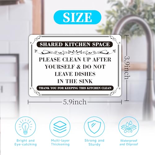 Clean Up After Yourself Sign, Do Not Leave Dishes In The Sink Sticker - Image 2
