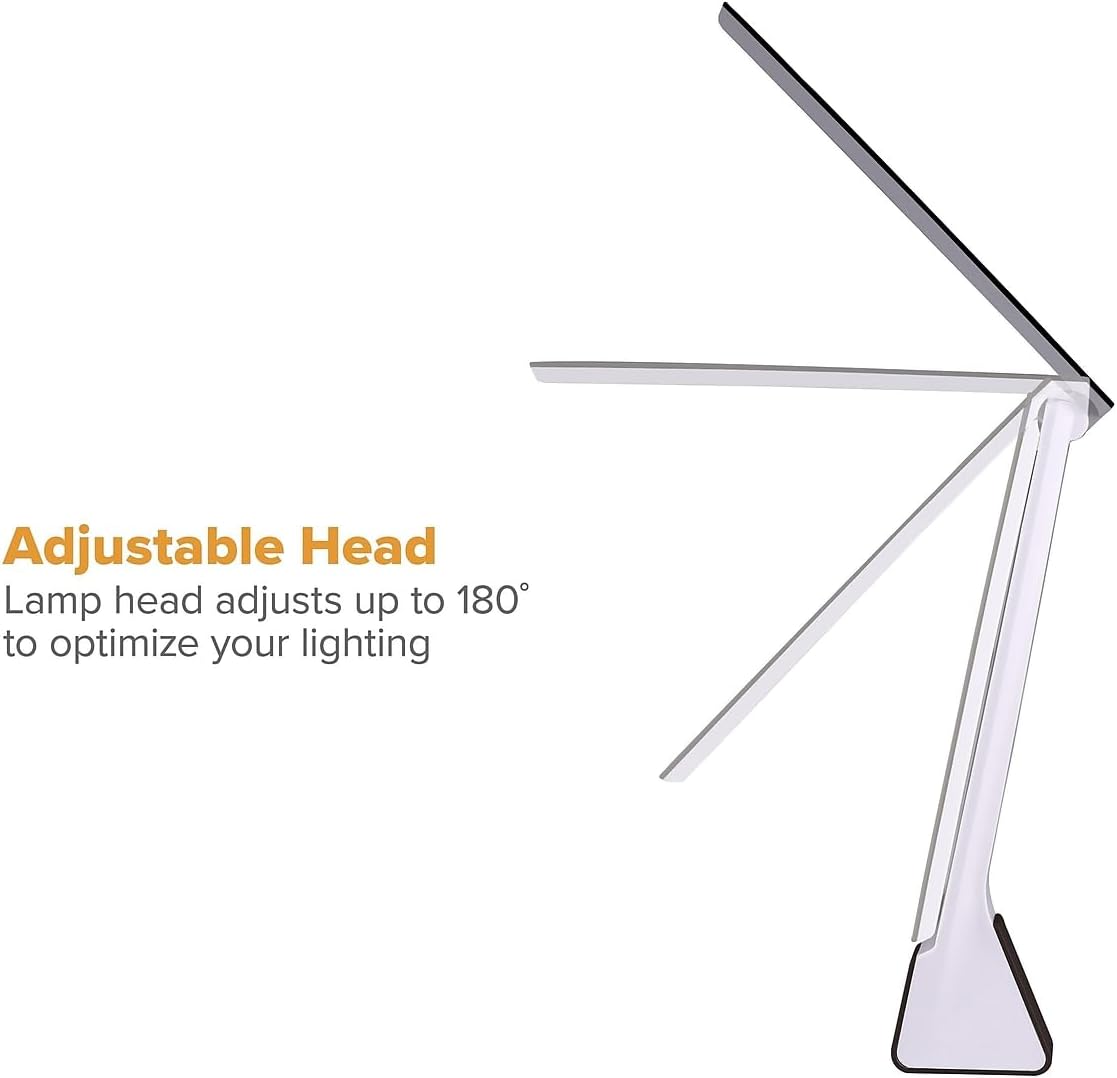 Bostitch Office KT-VLED1810-BLK Powered Rechargeable Battery LED Desk Lamp, 3 Color Temperatures, Flip Open, Black - Image 4