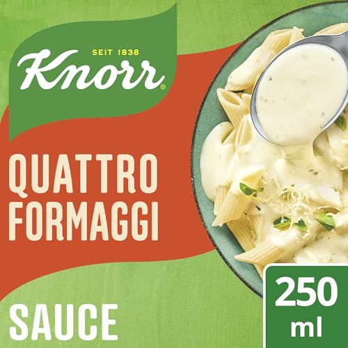 Knorr Pasta Sauce Quattro Formaggi leckere Nudelsauce mit 4 Sorten Käse 250 ml