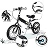 YBIKE 2 in 1 Balance Bike, 12 14 Inch Kids Bike, Suitable for 2-7 Years Old, Kids' Balance Bike with Pedal, Shock Absorber, Fenders, Brakes, 4 Colors Training Bike