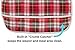 Shorewood Medical Adult Bib for Eating, Waterproof Clothing Protector with Crumb Catcher. Machine Washable (red plaid-wide)