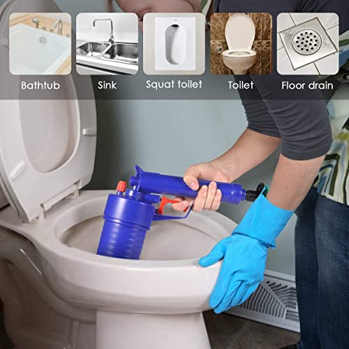 WC Kolben Werkzeug Set, Pneumatische Kanalisation Blaster Spülbecken Kolben Kanalisation Clog Removal Tool für Waschbecken, Toiletten, Badezimmer, Duschen, Küchen, Verstopfte Rohre