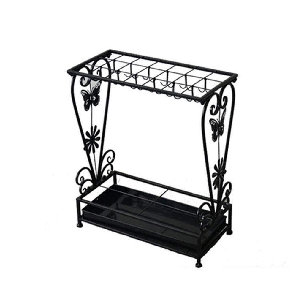Baril de stockage pour parapluie et poubelle d'entrée noire 50x60cm