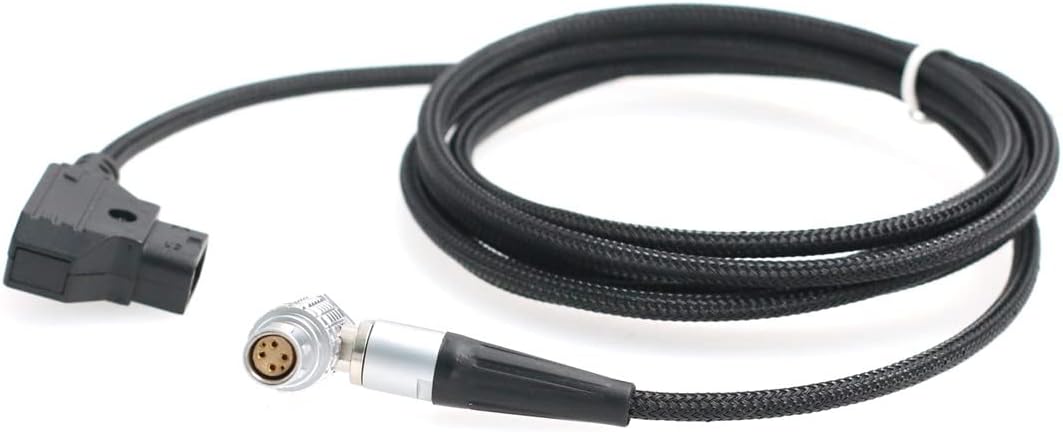 Braided Power Cable for RED Scarlet Epic DSMC2 Komodo-X V-Raptor, DJI Ronin 4D Camera D-tap Right Angle Female 6 Pin 10'