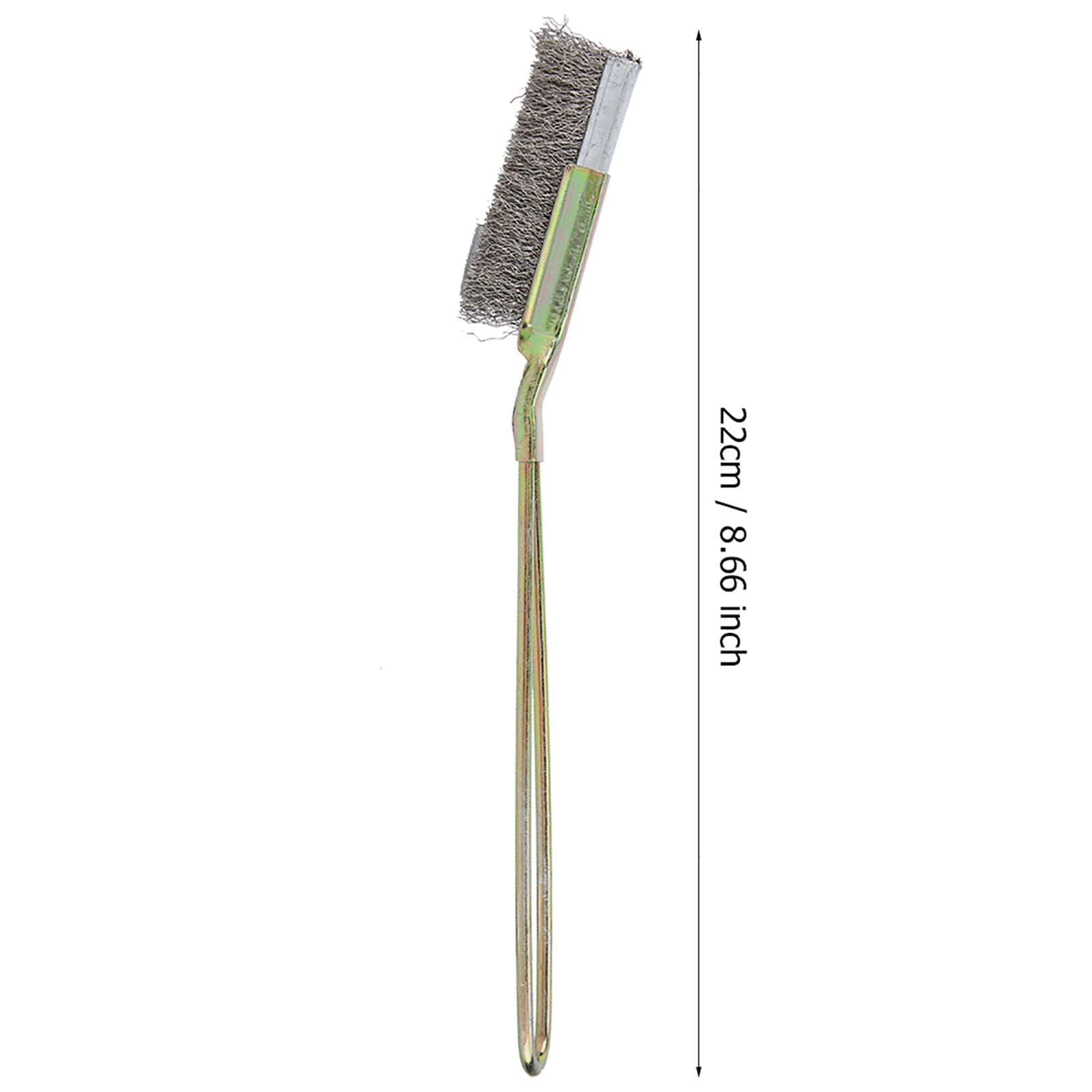 Bonsai Brush, Curved Head Steel Brush Straight Head Steel Brush Patio Lawn Garden Cleaning Tool Bonsai Trees Brush for Cleaning of Bonsai Trees and Plants (Straight Head)
